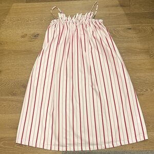 LAKE Poplin Ruffled Midi Pajama Dress